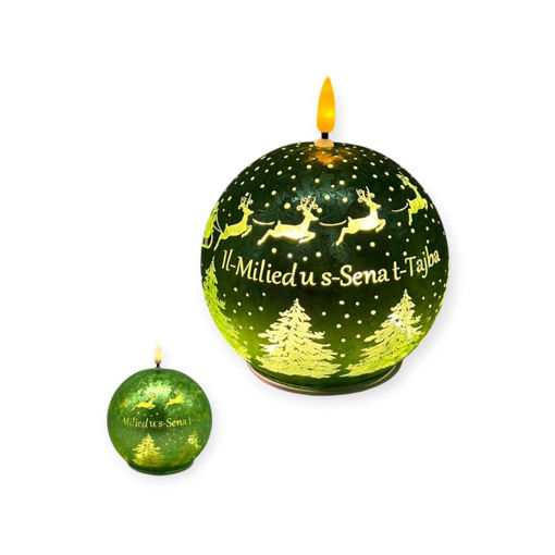 Picture of CHRISTMAS MALTI LED BALL - GREEN